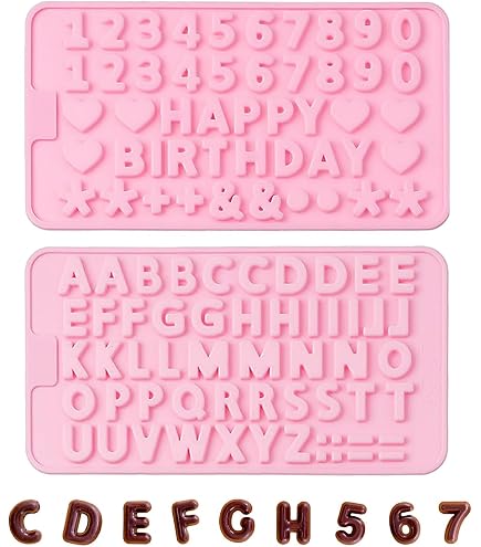 2 Stampi In Silicone Per Cioccolato Con Numeri "Happy Birthday" - Riutilizzabili, Per Dolci E Sapone