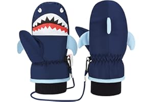 Gants Enfant Hiver-7-Mi Résistants à la Neige Chauds Gants Étanche de Ski Enfant Gants de Sport Fille/Garçon 4-6 Ans