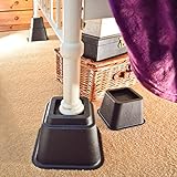 Set Of 8 Bed Riser Blocks For Raising Height Of Beds, Armchairs, Tables, Furniture - Adjustable Height Elephant Feet Raisers