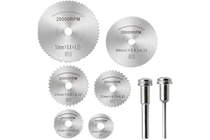 Dischi da Taglio, ZFYQ Set di 8 pezzi HSS Seghe Circolari Lame, Rotanti Lame per Legno, Prodotti in Plastica, Leghe di Alluminio, Metalli Dolci