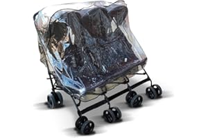 COVERANDCARRY Rain Cover for Kids Kargo Triple Pushchair, Made in The UK from Supersoft PVC