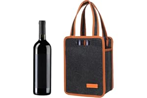 EIHI Bolsa portabotellas: práctica Bolsa de Transporte con 6 Compartimentos. Cesta para hasta 6 Botellas de Agua o Vino. 1.5