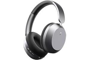 Wentronic Y05 Bluetooth Headphones Wireless Over Ear Noise Cancelling with Microphone 48 Hours Playtime, High Sound Quality Foldable Soft Earpads Earphones for Travel-Grey