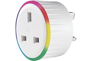 Shelly Plus Plug UK, Smart Wi-Fi Outlet with Power Metering, Remote Control Socket, Max 3000W, Custom Schedules, Home Automation(13A) Compatible with iOS, Android, Alexa, Google Home, SmartThings