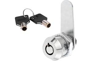 BOWAREPRO Serratura di sicurezza a cilindro in lega di zinco per cassetti, armadietti, cassette della posta e cassette degli attrezzi, con 2 chiavi