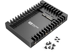 SAN ZANG MASTER Adattatore per Disco Rigido da 2,5'' a 3,5'', SANZANG Convertitore per Staffa di Montaggio SSD per HDD SATA da 2,5 a 3,5 con Interfaccia SATA III per HDD/SSD da 7/9,5/12,5 mm da 2,5"