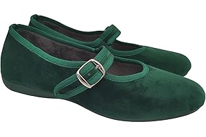 DOREA Originali Mary Jane, Ballerine Donna da Casa, Eleganti Friulane con Cinturino, Pantofole Basse in Velluto, Produzione Artigianale