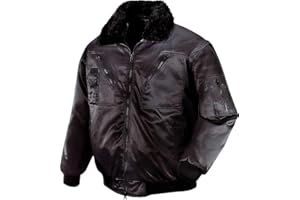 texxor Herren Pilotenjacke Oslo Arbeitsjacke mit abnehmbaren rmeln schwarz 3XL, Schwarz, 3XL EU