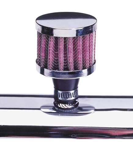 Filtro Aria Universale Ad Alto Flusso Rosso - 25mm Di Attacco - Per Auto, Moto, Camion - In Alluminio E Tessuto