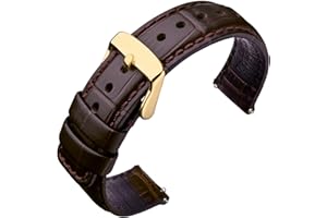 ANNEFIT Cinturino in Pelle a Sgancio Rapido 18mm 20mm 22mm 24mm, Cinturini di Ricambio con Fibbia in Acciaio Inossidabile