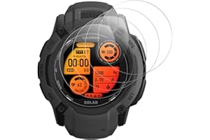 Beukei Pellicola Protettiva per Garmin Instinct 2X/ 2X Solar, 4 pezzi Protective Glass [copertura totale curva 3D] [Anti-Graffio] [Senza Bolle][Durezza 9H ] Pellicola