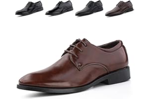 Anzugschuhe Herren Schnürhalbschuhe Oxford Schuhe Lederschuhe Faux Männer Brogues Derby Hochzeitsschuhe Business Klassischer Schnürschuh Schwarz Braun EU 39-47