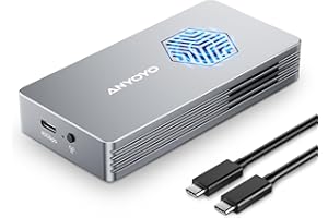 40 Gbps M.2 NVME SSD Alloggiamento con ventola, alloggi Anyoyo NVME per Thunderbolt 4/3, alloggiamento SSD USB4 M.2 per PCIe 2280 M-Key (chiave B+M), USB C Allumini SSD Compatibile per USB 4/3.2/3.1