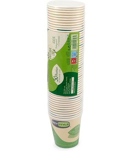MEGA PACK 1000 Bicchieri Di Carta 240ml – Riciclabili Biodegradabili Compostabili – Eco-Qualità Premium - 5