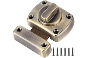 Litensh Serratura per porta del bagno con serratura girevole per cancello, in acciaio inossidabile, chiusura a scorrimento, Chiavistello per Bagno Ruota Cancello Serratura Porta Catenaccio Porta