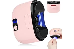 AOOWU Cortaúñas Eléctrico, 3 Velocidades Ajustable Uñas Eléctrico Tijeras con Luz LED, Cortaúñas Inteligente Carga USB con Caja de Colección, Tijeras de Uñas Eléctricas para Niños y Adultos(Rosa)