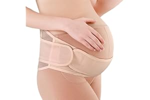 SOLO ACTFIT Faja de embarazo, soporte para embarazo, cinturón de maternidad, cintura transpirable, ajustable, color beige