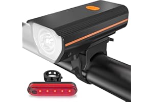 KTEBO Rechargeable Bike Lights Front and Back, LED Ultra Bright Bicycle Lights, Road Mountain Bike Accessories
