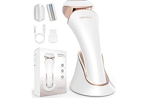 PRITECH Rasoio elettrico per le Donne Lady Shaver Bikini Trimmer Corpo Depilazione per Gambe e Ascelle Indolore Cordless Ricaricabile Wet and Dry Razor oro+bianco