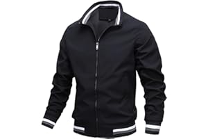 BFSGBFNTMD Veste DéContractéE pour Hommes Beau Printemps Et Automne Sport Veste De Couleur Unie VêTements pour Hommes