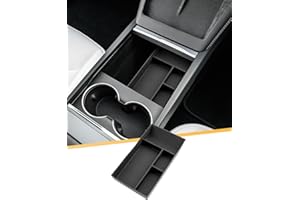 LFOTPP para Tesla Model Y Juniper 2025 2026 Caja de almacenamiento para la consola central, organizador para el portaguantas delantero, accesorio para Model Y Juniper 2025 (Inferior)