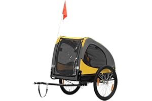 zoomundo Remorque Velo pour Chien Transport Animaux Buddy en Jaune