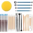 Set Da 8 Strumenti Professionali Per Ceramica E Argilla, Intaglio E Modellatura, Con Lama In Acciaio Inox E Impugnatura Antiscivolo In Gomma