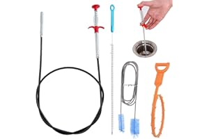 CLDURHGE Stura Doccia & Molla Sturatubi - Kit Professionale per Sturare Lavandini e Scarichi - Soluzione Efficace ed Efficiente per la Pulizia dei Tubi e la Rimozione dei Rifiuti