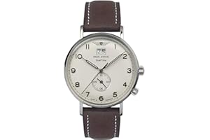 IRON ANNIE Zegar analogowy dla dorosłych unisex 1, BRAUN, pasek