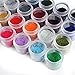 Fashion Gallery 24 Colour Jumbo Size Velvet Flocking Powder Velvet Nail Art Polish Tips