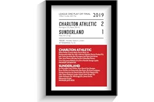 THE FOOTBALL PRINT ROOM Charlton Athletic - Charlton V Sunderland 2019 - Framed Match Print.