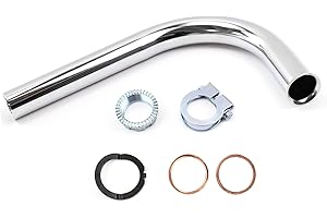 BISOMO Auspuff Krümmer Set verchromt Simson Schwalbe KR51 KR51/1 SR4-2 SR4-3 SR4-4 Krümmermutter