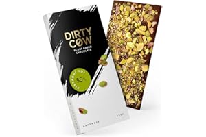 Dirty Cow Plant Based Vegan Chocolate Bar (Pistachi Yo!, 1 x 80g Bar)