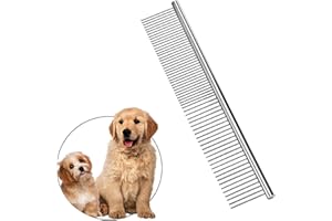 REDREO Dog Combs for Grooming, Metal Cat Comb for Removing Tangles and Knots, Professional Grooming Tool for Long Haired Dog, Cat and other pets