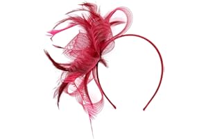 LONTG Women Fascinator Hat Flower Wedding Fascinator Headband Feather Flapper Bridal Headdress Headpieces Pillbox Hat Bowler Mini Top Hat Hair Clips Race Derby Ascot Hat for Evening Party Prom