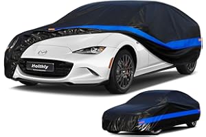 Holthly Autoabdeckung Wasserdicht Atmungsaktiv,Auto-Abdeckplane für Vollgarage,Regen,Sonne,Staub und UV-Schutz.Autoplane passend für BMW Z3,FIAT 124,Mercedes SLK SLC,Mzda MX-5 Miata,usw.3S