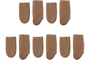 LT Easiyl 10 Protectores De Dedos De Cuero Para Fieltro De Aguja Color Marrón Para Fieltrar Agujas Para Tejer Dedal Herramientas Para Manualidades Costura Manualidades