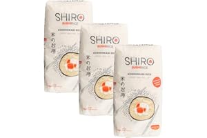 YIJIA | Premium Arroz de Sushi Koshihikari 1kg - Los mejores arroces para sushi y platos japoneses (3 Unidad)