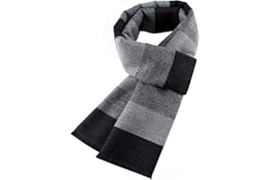 Ueither Hombres Cálido y Acogedor Bufanda del tartán Moda y Elegante Bufanda a Cuadros Clásico en Otoño Invierno Check Scarf