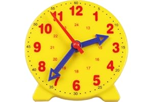 camelize-Lernuhr, Lernspiel Uhr,Zeitunterrichts- und Demonstrationsuhrmodell, Lernressourcen für Kinder in der frühen Bildung, 4 Zoll 12/24 Stunden ab 4 Jahren