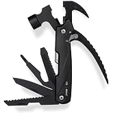 FORA Multifunctional 12-in-1 Hammer Tool, 1 Nail Extractor, 3 Pliers, 1 Knife, 1 File, 1 Can Opener, Screwdriver with 9 Tips,