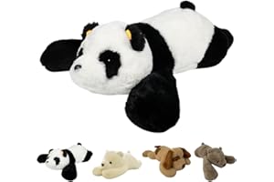 HICAS Weighted Plush Toy, Stuffed Animals Plushies Toy for Anxiety and Stress Relief, Soft Cute Hugging Throw Pillow Doll Surprise Birthday Gift Kids Boys Girls Girlfriends, Panda, 60cm(1.5kg)