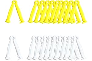 CANGCANG 20 piezas de kits de parto reutilizables, abrazaderas de cordón umbilical desechables de plástico para cachorros, mascotas, cerdos, cabras, animales pequeños, gatitos, cachorros, cordero,
