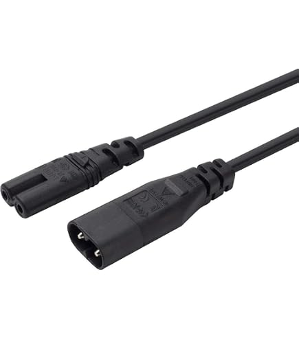 Adaptateur de prise électrique IEC 320 C13 vers C8, adaptateur de prise électrique femelle à 3 broches vers C8 mâle à 2 broches