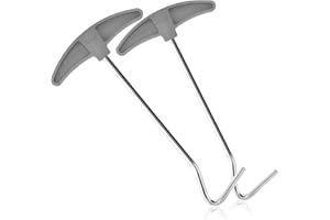 COM-FOUR® extracteur de Chevilles 2X - extracteur de Crochets pour Un Retrait Facile des Chevilles, Crochets et Chevilles - Accessoires de Tente pour Le Camping et l'extérieur (Plastique - 2 pièces)