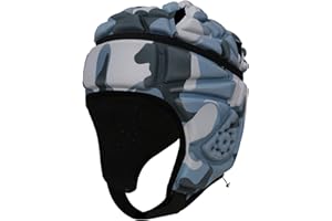 sharprepublic Casco de Rugby Suave, Casco de Fútbol, Casco de Fútbol para Adultos, Niños, Jóvenes, Portero, Protección de Cabeza, Casco Deportivo, Protección - Camuflaje Colorido