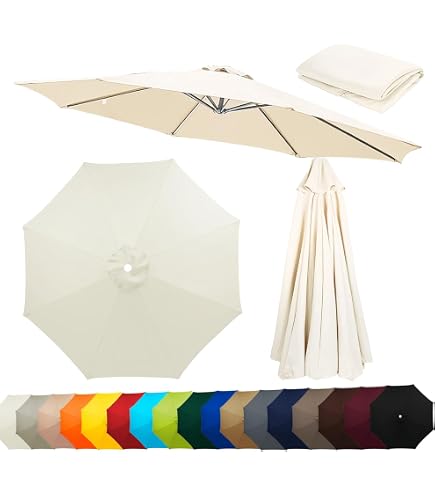 Housse De Remplacement Pour Parasol Jardin - 4 Baleines, Tissu Imperméable UV, Plusieurs Tailles Et Couleurs