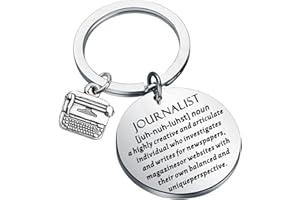FAADBUK Journalist Keychain Journalism Gifts Writer Gifts Author Gifts Novelist Gift