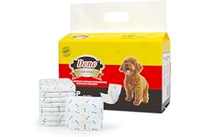 Dono Pieluchy dla psów, męskie, męskie chusty dla psów ze wskaźnikiem wilgotności, jednorazowe opaski na brzuch dla szczeniaków, super chłonne i szczelne, pieluchy dla szczeniąt na nietrzymanie moczu,