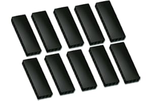 10x Faxland Magnete rechteckig, Schwarz 54x19 mm, Haftmagnete für Whiteboard, Kühlschrankmagnet, Magnettafel, Magnetwand, Magnet
